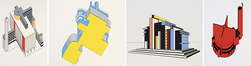 Image 9: Signed exhibition catalogue (01.31.1985), and axonometric drawings by Alberto Sartoris (author’s collection)