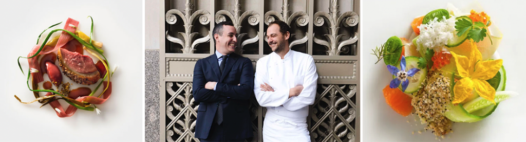 Image 4: Google Images – food at Eleven Madison Park and photograph of Will Duidara and Daniel Humm.