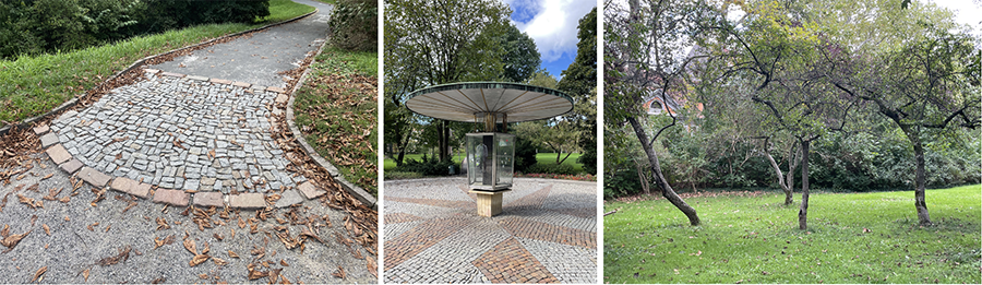 Images of park and barometer pavilion (author’s collection)