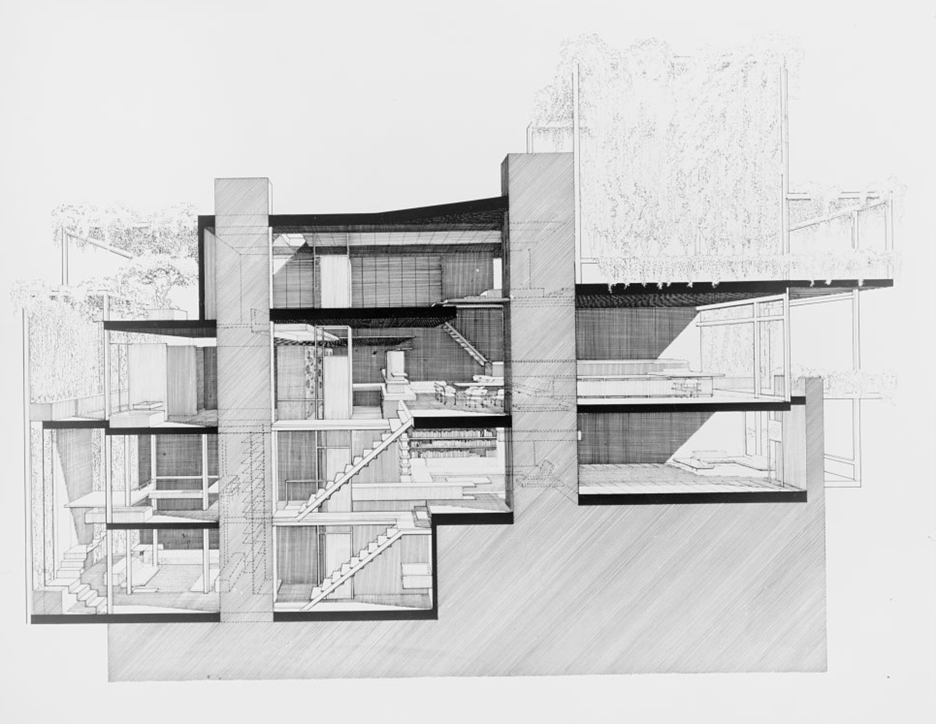 Paul Rudolph. Penthouse apartment, NYC, 1965