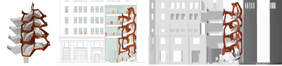 Google Images -digital drawings of the staircase in situ