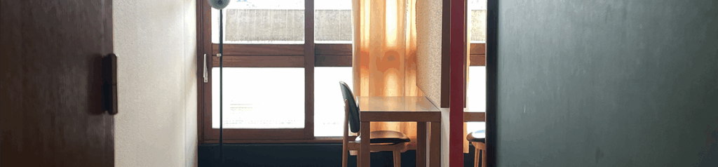 Detail of room near window and balcony