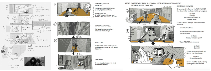 Google Images -select storyboard images from film Parasite