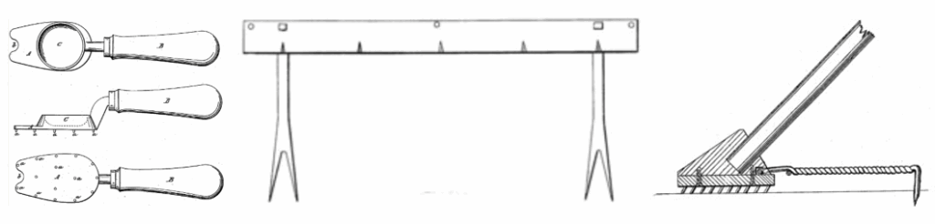 Google Images -carpet stretcher patents (1860, 1867, and 1873)