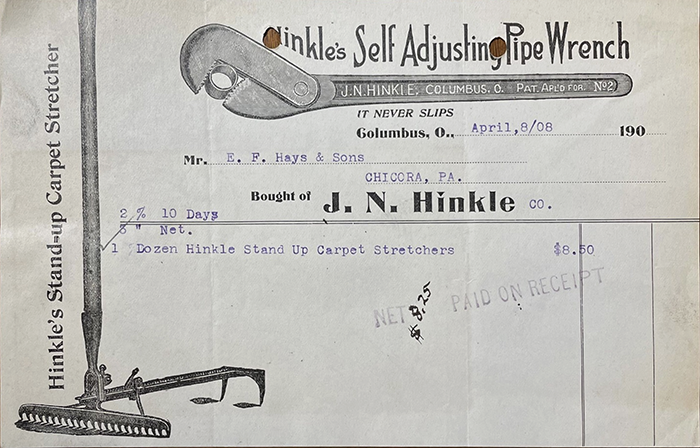 Carpet stretcher advertisement (author’s collection)