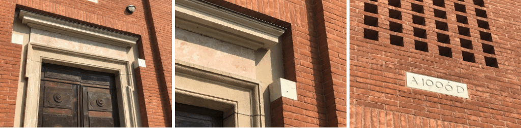 detail treatment of the existing front door within the new intervention (author's collection)