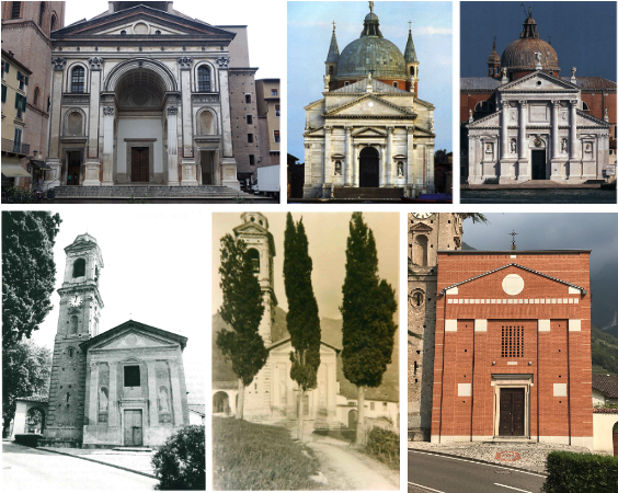 Google Images -Alberti in Mantova, Palladio in Venice, photographs of chiesa dei Santi Vitale ed Agata, and current facade (author's collection)