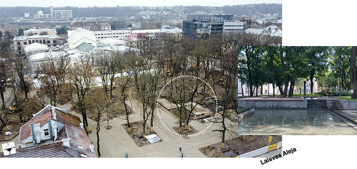 Google Image -date unknown (construction or renovation); and landscape fountain (author’s collection)