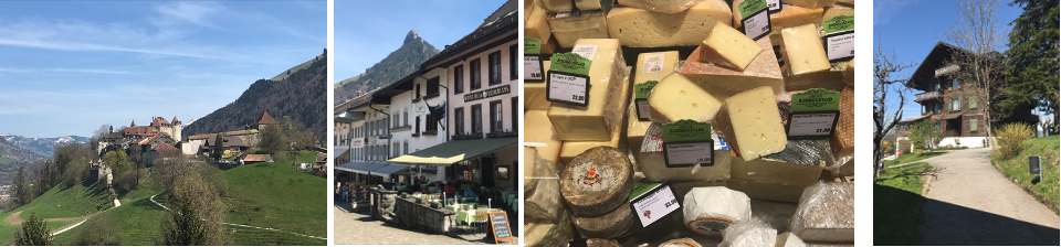Chateau de Gruyères, medieval facades, Gruyeres cheese, and boarding school dormitories (author’s collection)
