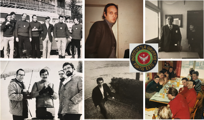 Professors around 1971-1972, at the ski camps of Morgins and Lécherette, and at boarding school (author’s collection)