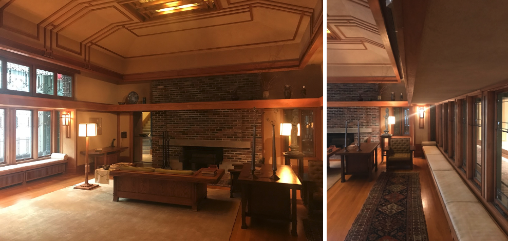  Interior living room by Frank Llyod Wrght (author’s collection)