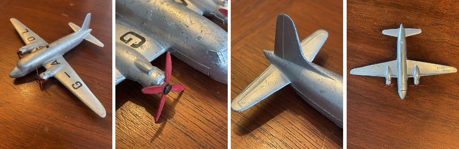 images of the Dinky Supertoys aircraft No. 1 (author’s collection). Replica of Vickers Viking Airliner