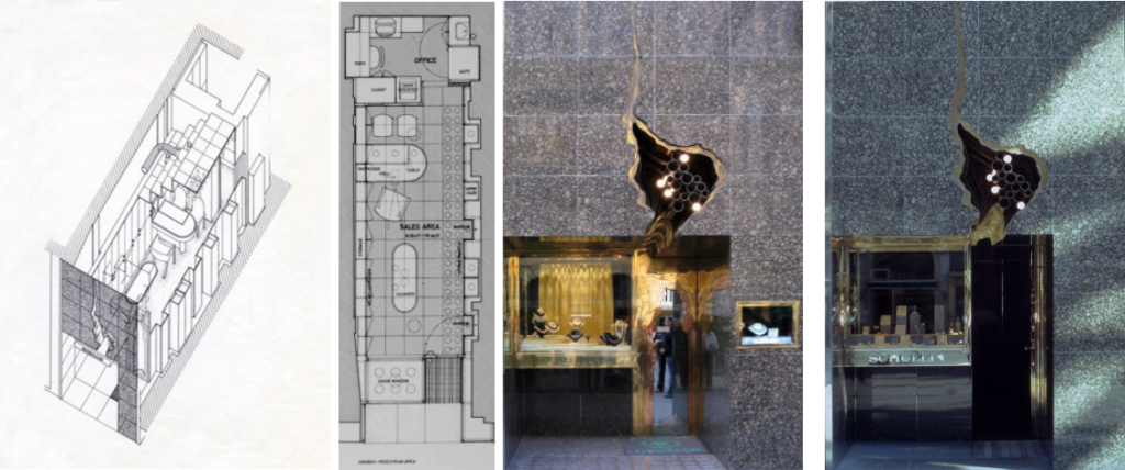 Google Images -Axonometric, plan. Photograph of store shortly after completion, and in 1981 (author’s collection)