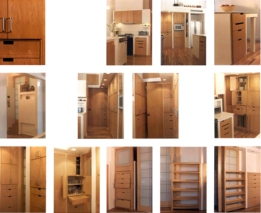 Built-in cabinetwork for the Abraham loft renovation by author. Construction and installation by Prajna Design & Construction, and cabinet maker David Gregory (author’s collection)