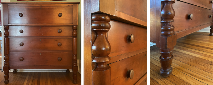  front view and detail of pilaster (author’s collection)