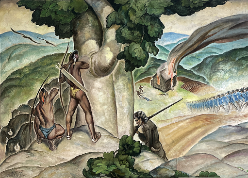 Segment 1 of PWAP Post office mural