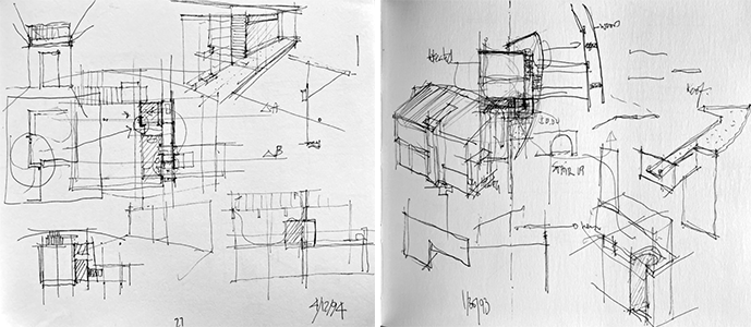 Image 1: Sketches for the Haydon residence and addition (1988) (author’s collection)