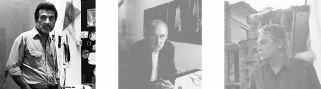 Images of Robert Slutzky, Raimund Abraham and Leonardo Ricci