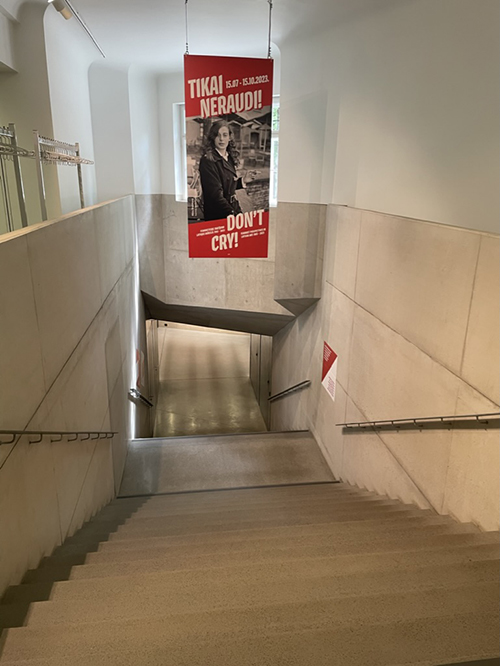 Stair leading to the basement at the Latvian National Museum of Art