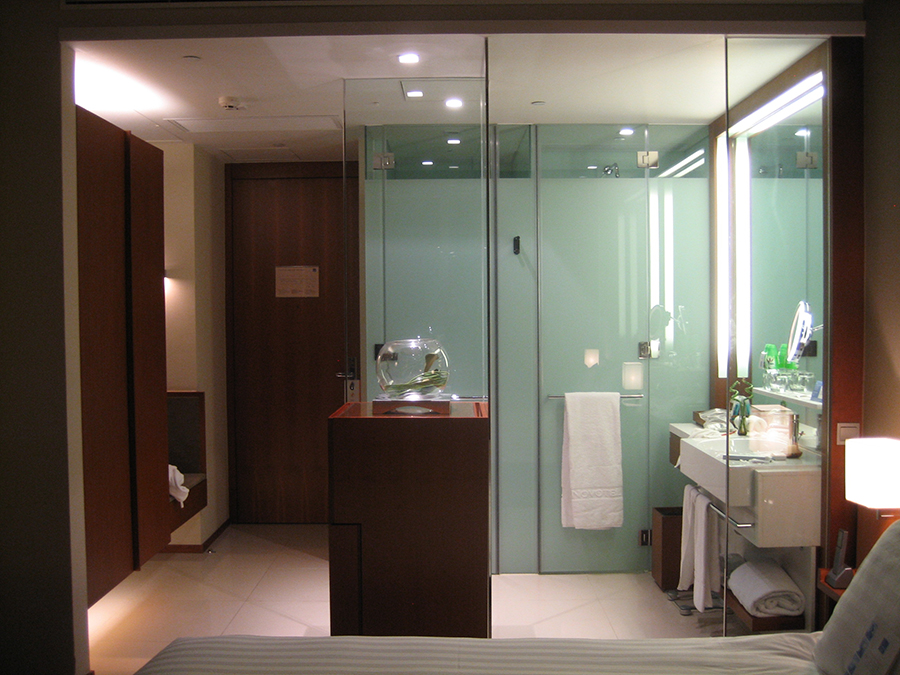 View of the Bathroom at the Novotel in Hong Kong from bedroom