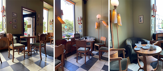 select grouping of furniture at the Vilhelms Kuze cafe