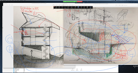 zoom critique with student 