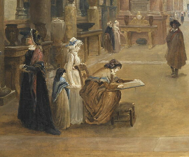 detail of the right hand side of the painting (author’s collection)