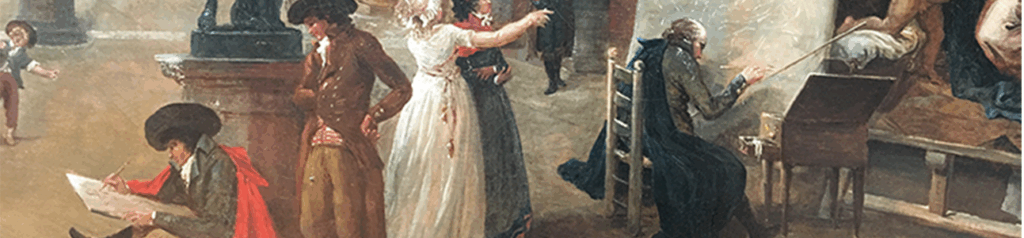 detail of the 1796 painting by Hubert Robert